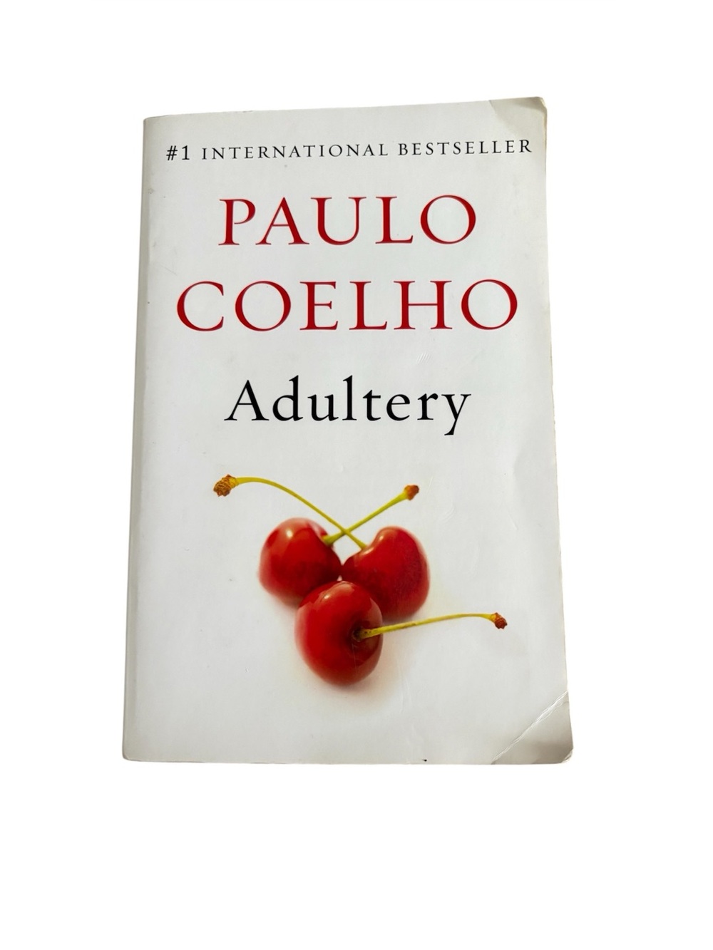 5for20 Paulo Coelho "Adultery" Paperback - White Cover with Red Cherries